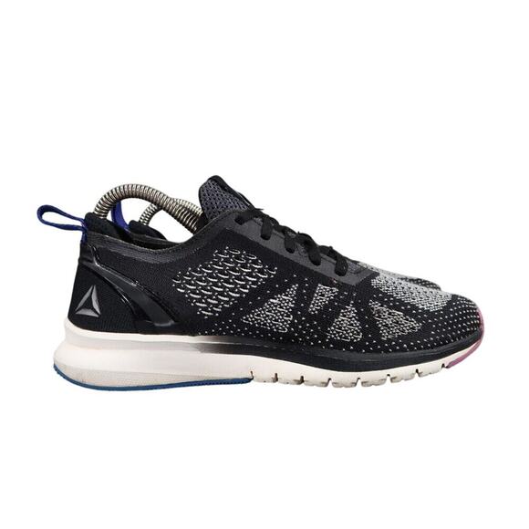 Reebok Shoes Womens 6 Athletic Trainer Running Print Smooth Clip UltraKnit Black - Picture 2 of 13